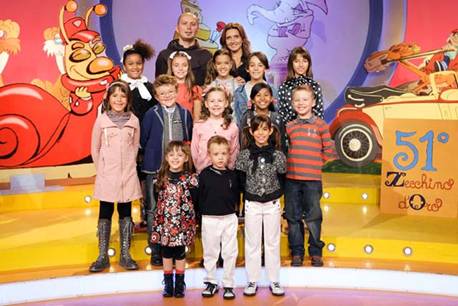 De kinderen voor de 51e Zecchino dOro. 