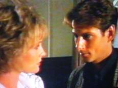 Emma Patterson and David Ratcliffe (Rebecca Gibney and Brett Climo) in The Flying Doctors.