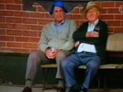 Herb Krause and Frank Ottenson as the old codgers Frank Cassidy and Jim Regan in The Flying Doctors. 