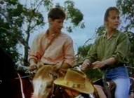 Brett Climo as dr. David Ratcliffe and Melita Jurisic as dr. Magda Heller in The Flying Doctors.