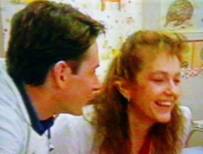 Brett Climo as dr. David Ratcliffe and Melita Jurisic as dr. Magda Heller in The Flying Doctors.