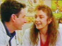 Brett Climo as Dr. David Ratcliffe and Melita Jurisic as Dr. Magda Heller in The Flying Doctors.