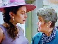 Melita Jurisic as dr. Magda Heller and Beverley Dunn as Clare Bryant in The Flying Doctors.