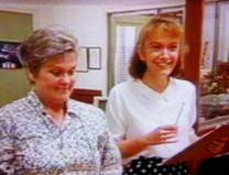 Melita Jurisic as dr. Magda Heller and Beverley Dunn as Clare Bryant in The Flying Doctors.