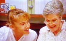 Melita Jurisic as dr. Magda Heller and Beverley Dunn as Clare Bryant in The Flying Doctors.